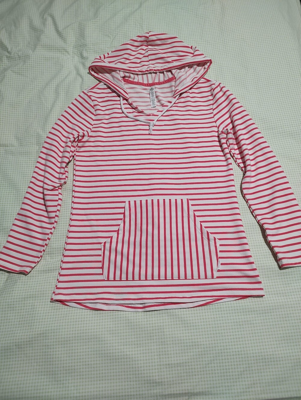RBX Women's Pink & White Striped Hooded Pullover